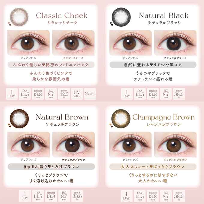 (1箱20枚入り)カラコン エバーカラー ワンデー ナチュラル モイストレーベルUV 度あり/度なし 1day/14.5mm カラーコンタクトレンズ Ever Color 1day Natural/UV 新木優子