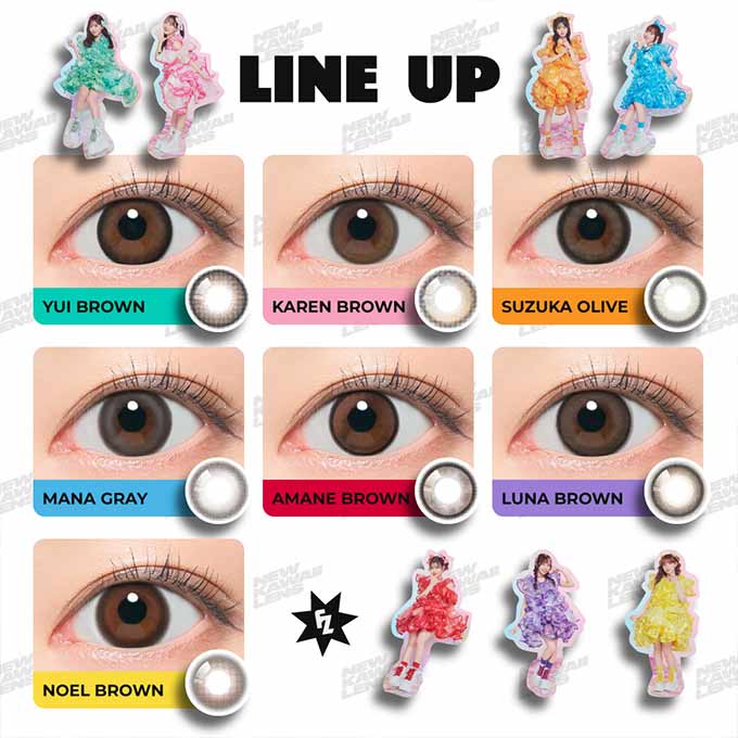 (1箱10枚入) カラコン 1day フルフル ワンデー 度あり 度なし ワンデー カラーコンタクトレンズ 14.2mm 14.5mm FruFru FRUITS ZIPPER フルーツジッパー