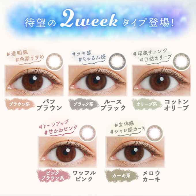 (1箱6枚入)カラコン 1day ルミア コンフォート2weekサークル 度なし 度あり 2週間 カラーコンタクトレンズ 14.1mm ナチュラル 森絵梨佳