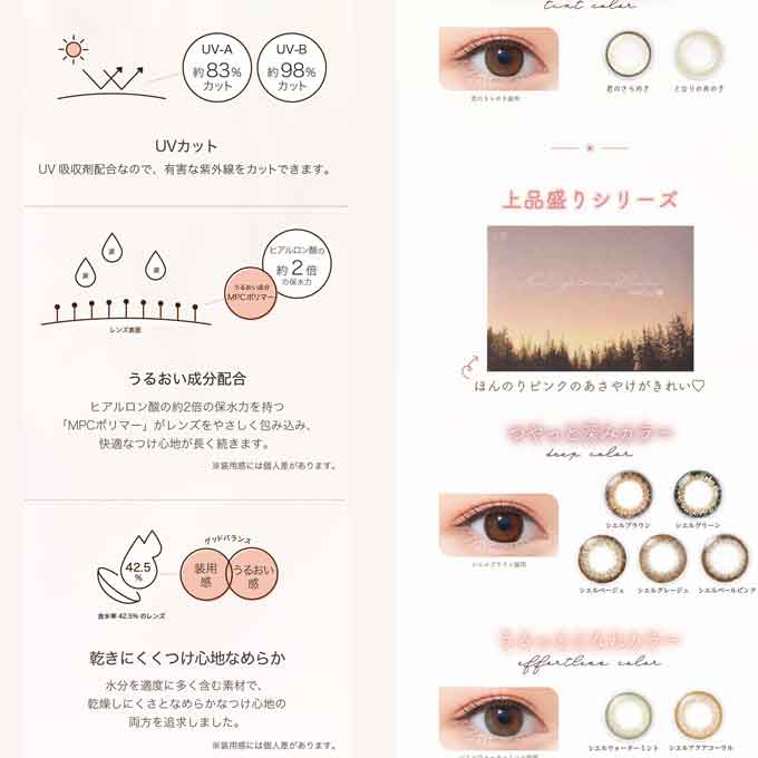 カラコン ワンデー ネオサイトワンデーシエルUV (1箱30枚)度あり 度なし カラーコンタクト 1day 白宮みずほ