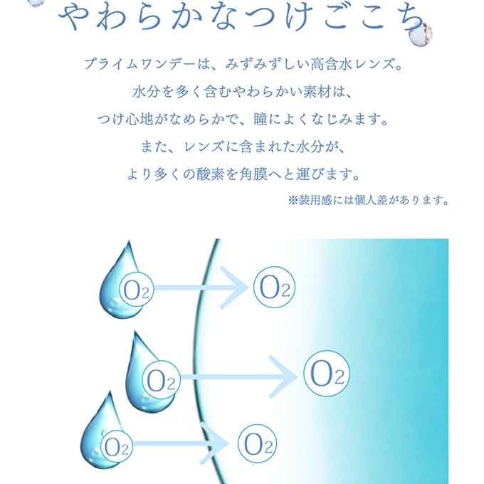 コンタクトレンズ 1day プライム ワンデー(1箱100枚入)クリアレンズ 透明 無色 1日使い捨て 度あり 14.2mm ソフトコンタクトレンズ 白宮みずほ