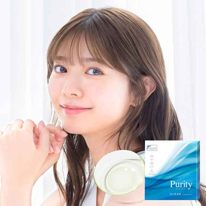 コンタクト 1day ピュアリティ byダイヤ クリアレンズ(1箱30枚入)度あり 14.0mm ブルーライトカット ワンデー 川津明日香