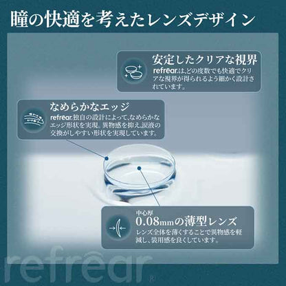 クリアレンズ 2週間 2weekリフレア シリコーンUV(1箱6枚入) 度あり コンタクトレンズ 無色 透明 14.0mm ソフトコンタクトレンズ