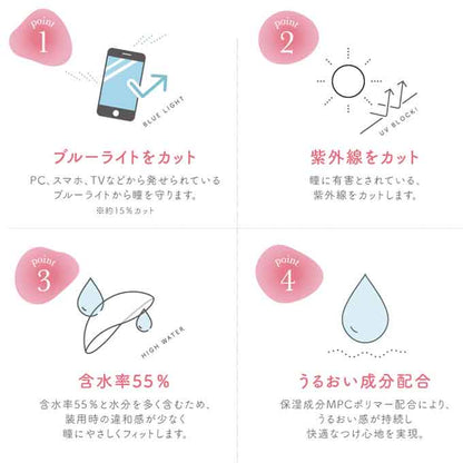 カラコン 1day チューズミー ブルーライトセーブ (1箱10枚入) UVカット 度あり 度なし ワンデー カラーコンタクトレンズ ナチュラル ゆうこす　菅本裕子