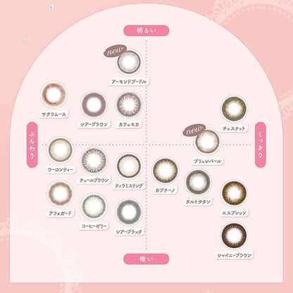 1箱10枚入 カラコン feliamo フェリアモ ワンデー度あり/度なし 14.2mm/14.5mm ナチュラル系 1day/1日交換 使い捨て 白石麻衣