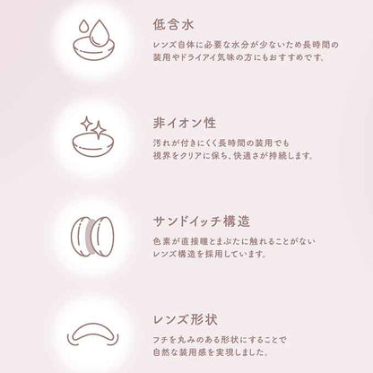 (1箱2枚入)カラコン feliamo フェリアモ 1ヶ月 マンスリー 度あり 度なし 14.2mm ナチュラル系 白石麻衣