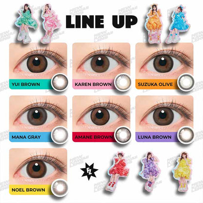 (1箱10枚入) カラコン 1day フルフル ワンデー 度あり 度なし ワンデー カラーコンタクトレンズ 14.2mm 14.5mm FruFru FRUITS ZIPPER フルーツジッパー