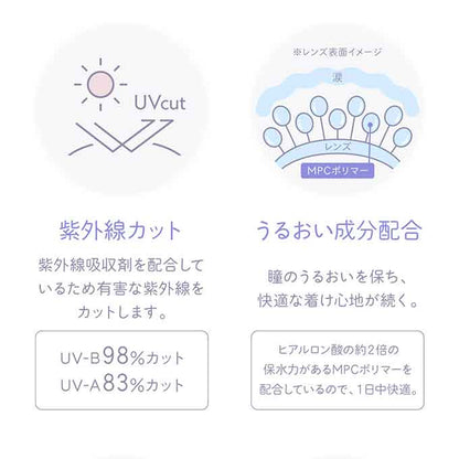 カラコン ワンデー レリッシュ 1箱10枚入 度なし 度あり 1day 1日交換 使い捨て 14.5～14.2mm カラーコンタクトレンズ LALISH 　わかな