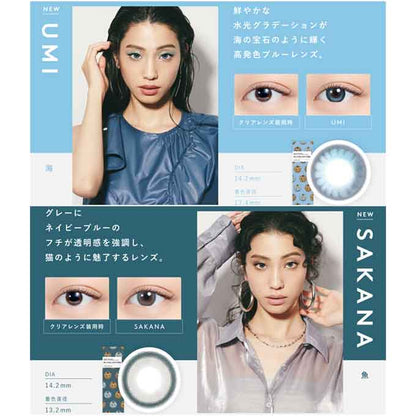 1箱10枚入 カラコン ワンデー N’s COLLECTION 1DAY 渡辺直美  エヌズコレクション 14.2mm 度あり 度なし 1day 1日交換 使い捨て カラーコンタクトレンズ