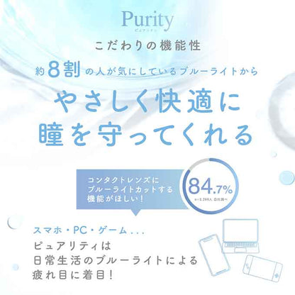 ﾘﾆｭｰｱﾙ！コンタクト 1day ピュアリティ クリアレンズ(1箱30枚入)度あり 14.0mm ブルーライトカット ワンデー　川津明日香