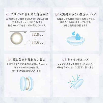 2箱2枚(1枚入×2) カラコン 1ヶ月 レヴィア マンスリー サークル Revia 度あり カラーコンタクトレンズ 1mon　ローラ