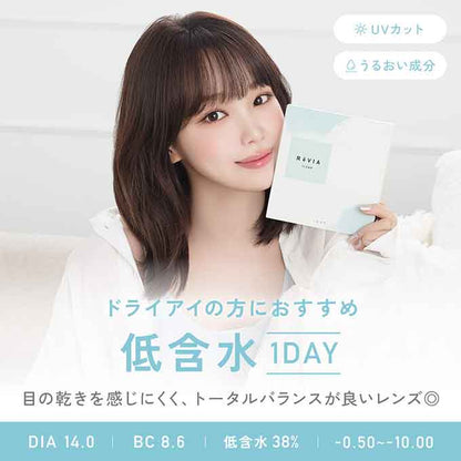 (1箱30枚入) コンタクト 1day レヴィア クリア ワンデー 無色 透明 低含水レンズ クリアコンタクトレンズ 14.0mm