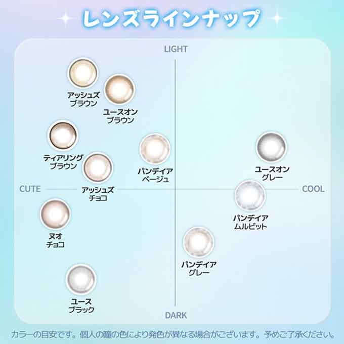 (1箱2枚入)カラコン 1ヶ月 ユース マンスリー YOUS 度なし 度あり カラーコンタクトレンズ 14.0mm LENSME レンズミー